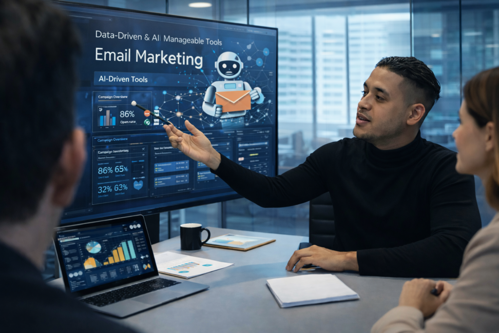 Wij combineren data, AI en beheersbare tools om e-mailmarketing structureel te laten bijdragen aan groei.