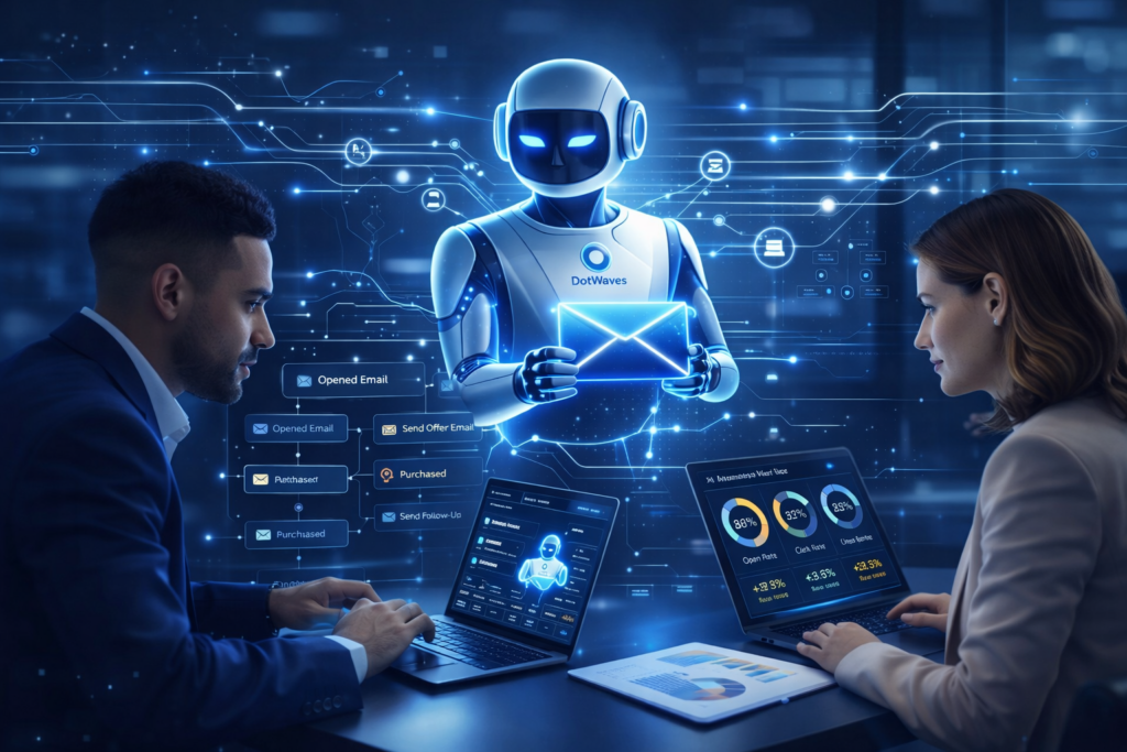 Wij combineren strategie, data en DOT AI Agents om e-mailmarketing schaalbaar en persoonlijk te maken.